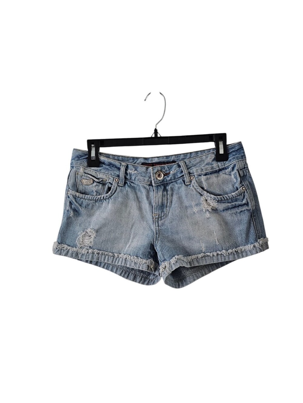 Chip & Pepper C7P Cloverdale Low Rise Denim Shorts Cuffed Distressed Y2K Size 5